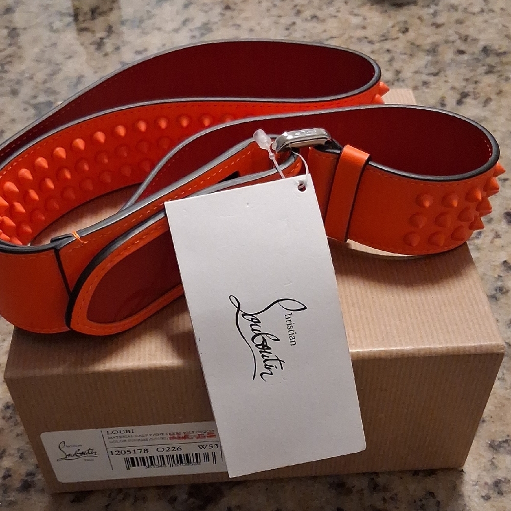 Christian Louboutin Bold Orange Women's Belt